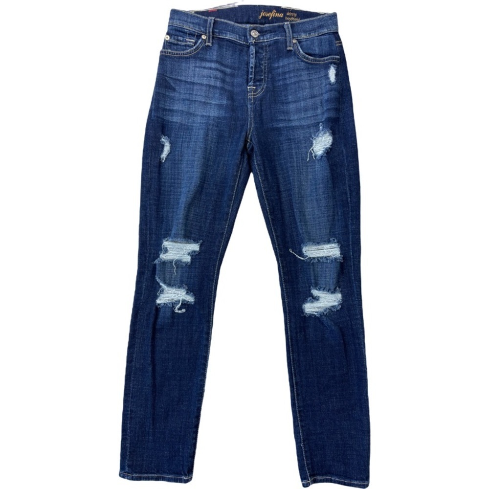 ✅ 7 for all mankind Women’s Josefina skinny boufriend jeans AU0086369A size 25